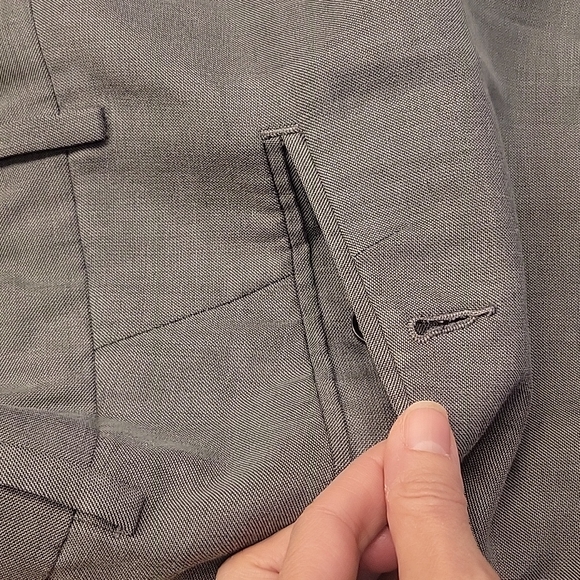 Hagar Men's Gray Twill Dress Slacks, 33x32 - Picture 8 of 16